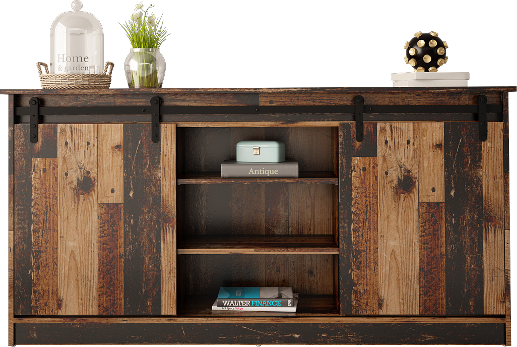 Komoda GRANERO old wood czarne tło 1