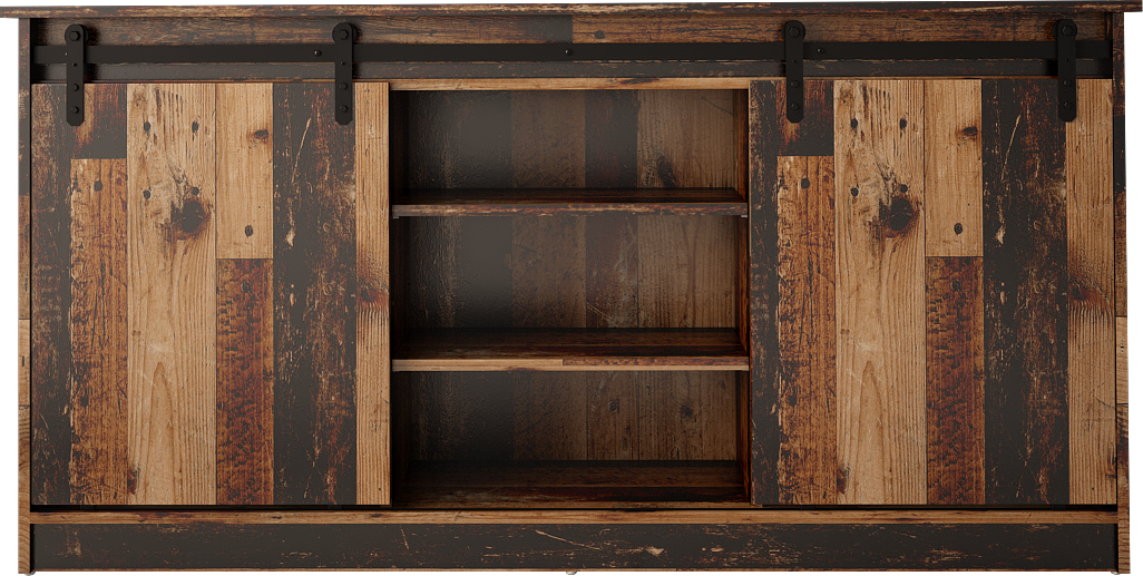 Komoda GRANERO old wood czarne tło