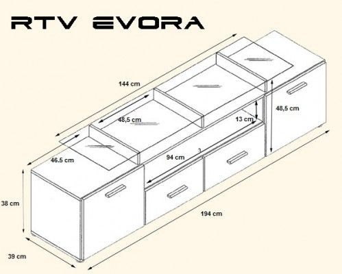 RTV EVORA wymiary bryly