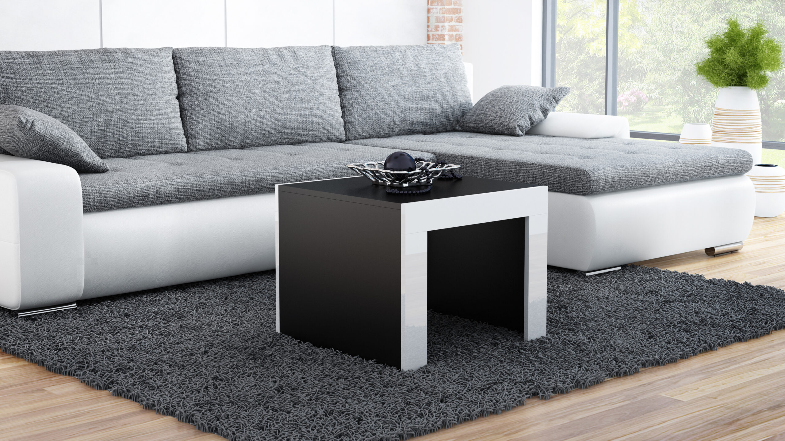 Tess 60x60 czarny biały